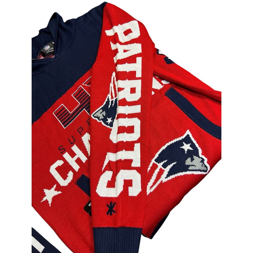 NFL New England Patriots 4x Champions M Commemorative Hoodie Sweater NEW - Picture 10 of 13